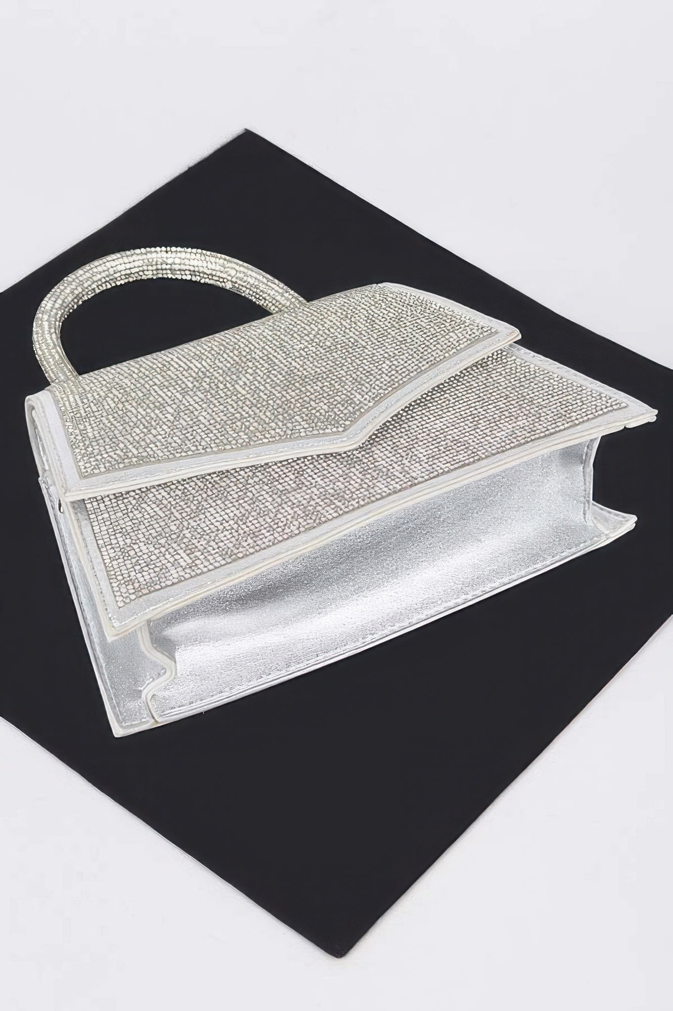 Rhinestone Top Handle Clutch - Tigbul's Variety Fashion Shop