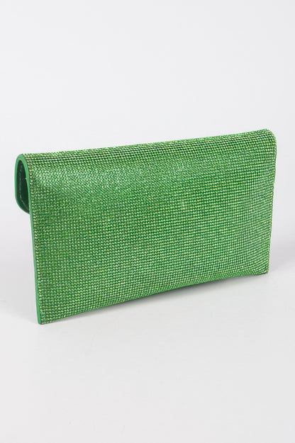 Full Rhinestone Envelope Chain Clutch - Tigbul's Variety Fashion Shop