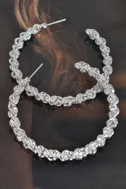 Chain Hoop Earrings - Tigbul's Variety Fashion Shop