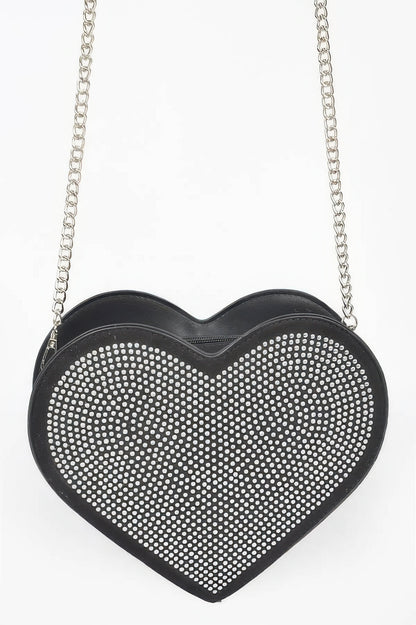 Hot Fix Heart Shape Bag - Tigbul's Variety Fashion Shop