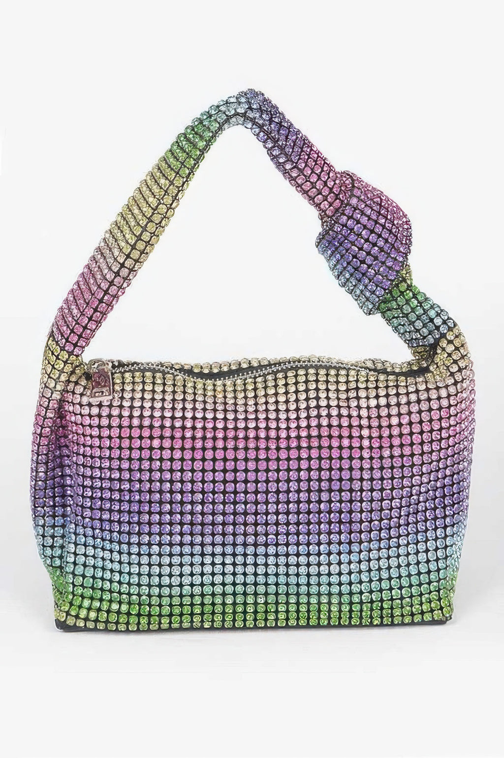 Rhinestone Shoulder Zip Bag - Tigbul's Variety Fashion Shop