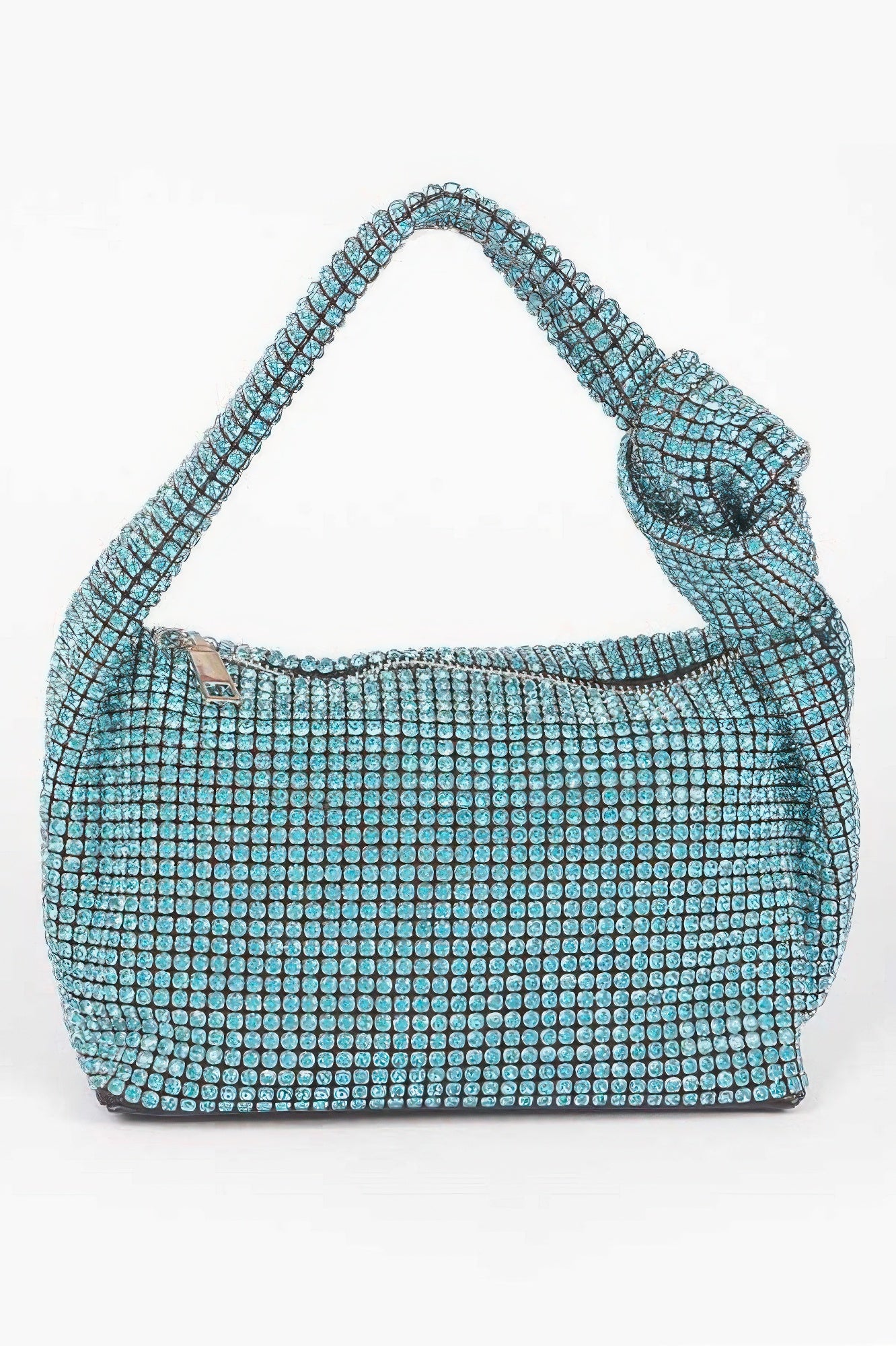 Rhinestone Shoulder Zip Bag - Tigbul's Variety Fashion Shop