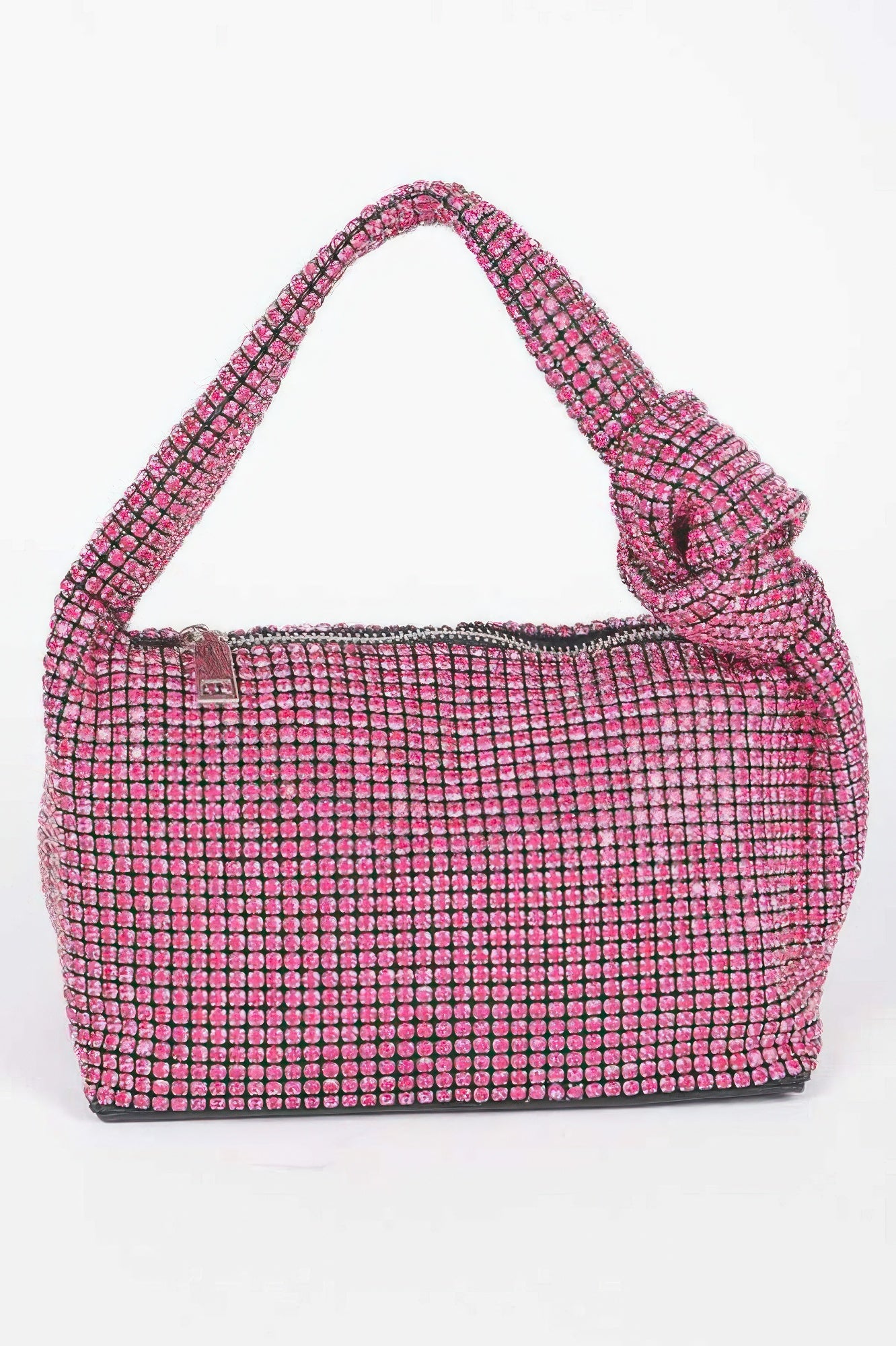 Rhinestone Shoulder Zip Bag - Tigbul's Variety Fashion Shop