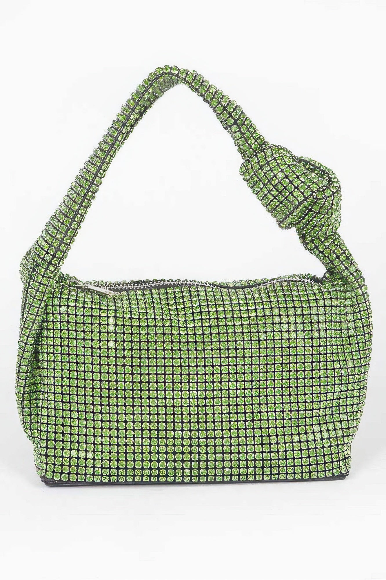 Rhinestone Shoulder Zip Bag - Tigbul's Variety Fashion Shop