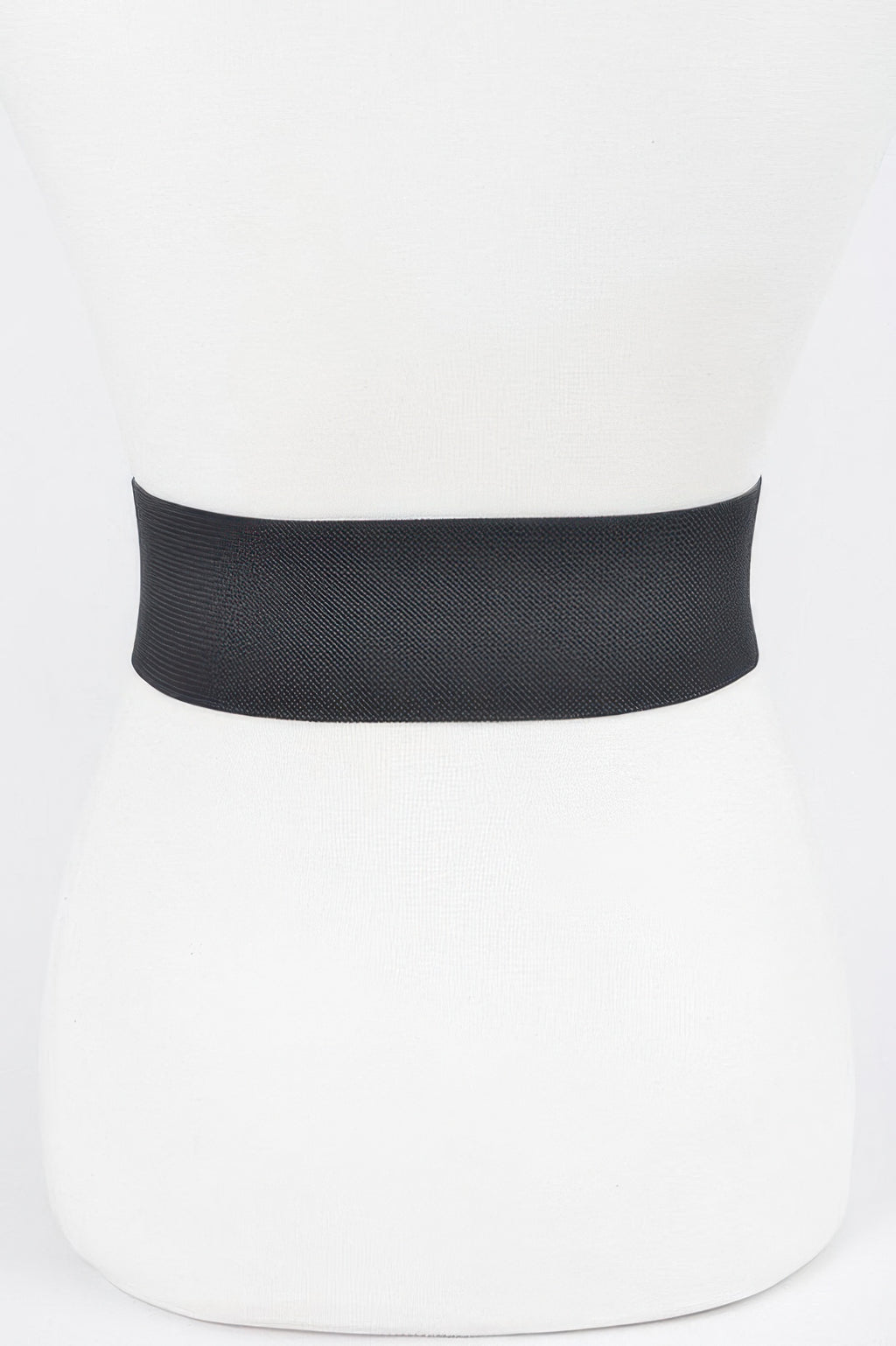 Black elastic belt band without buckle shown