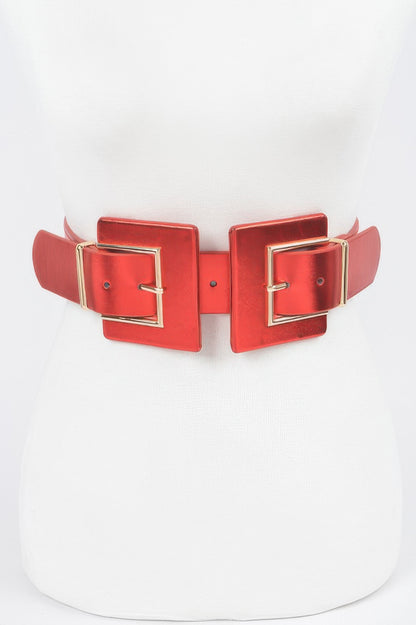 Two Buckle Elastic Belt - Tigbul's Variety Fashion Shop