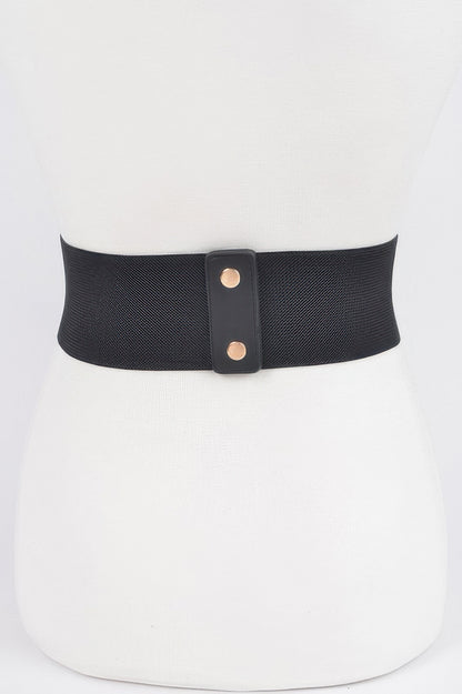 Faux Leather Elastic Belt - Tigbul's Variety Fashion Shop