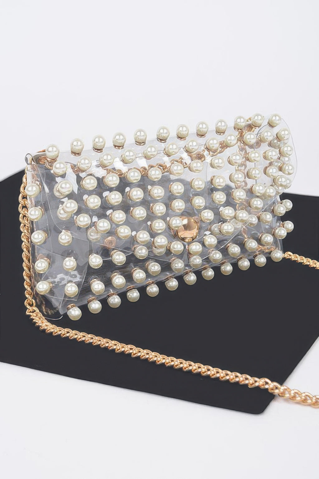Rhinestone Clear Plus Size Belt Bag W/chain - Tigbul's Variety Fashion Shop