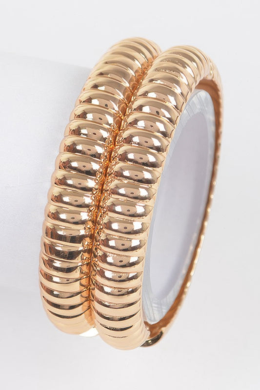 Two Pieces Set Metal Bangle - Tigbul's Variety Fashion Shop
