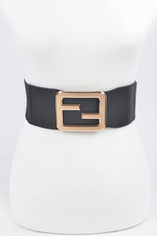 Metal Buckle Plus Size Elastic Belt - Tigbul's Variety Fashion Shop