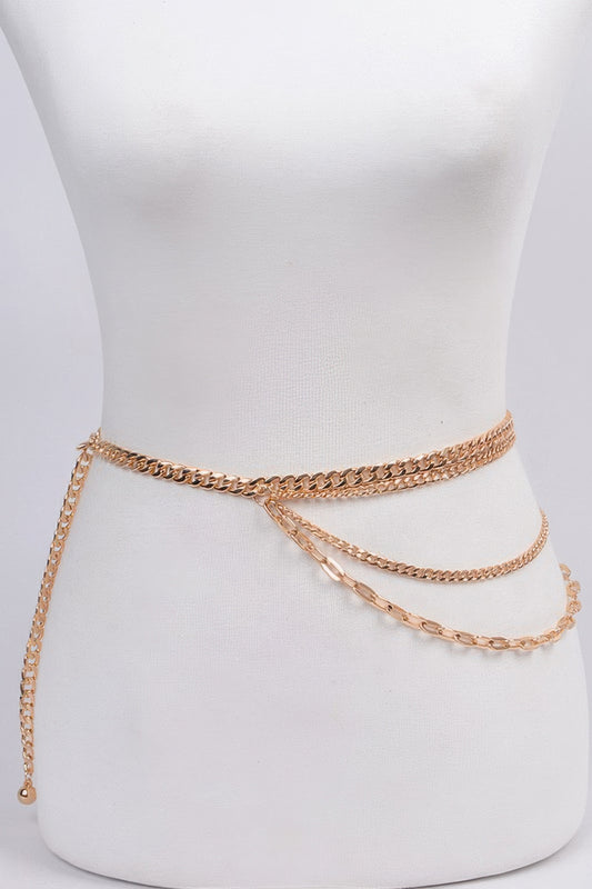 Plus Size Multi Chain Strands Belt - Tigbul's Variety Fashion Shop