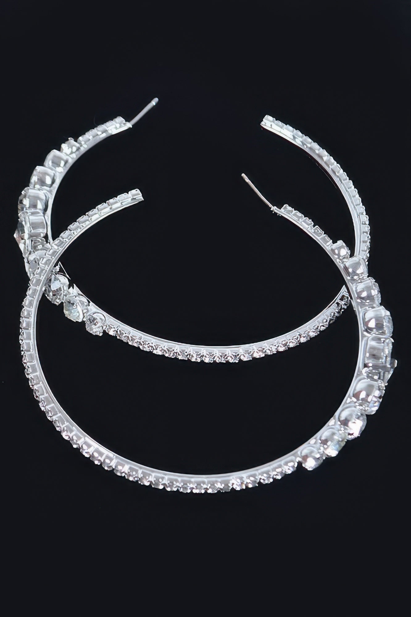 Rhinestone Hoop Earring - Tigbul's Variety Fashion Shop