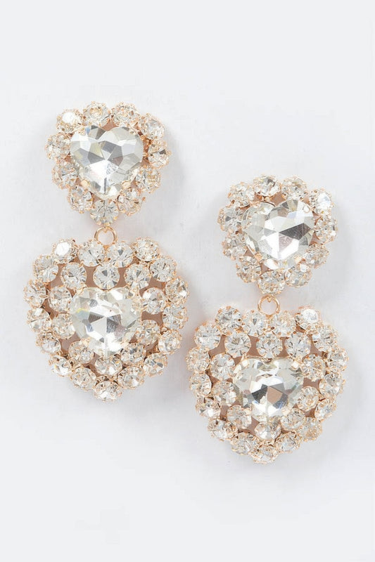 Heart Shape Stone Earring - Tigbul's Variety Fashion Shop