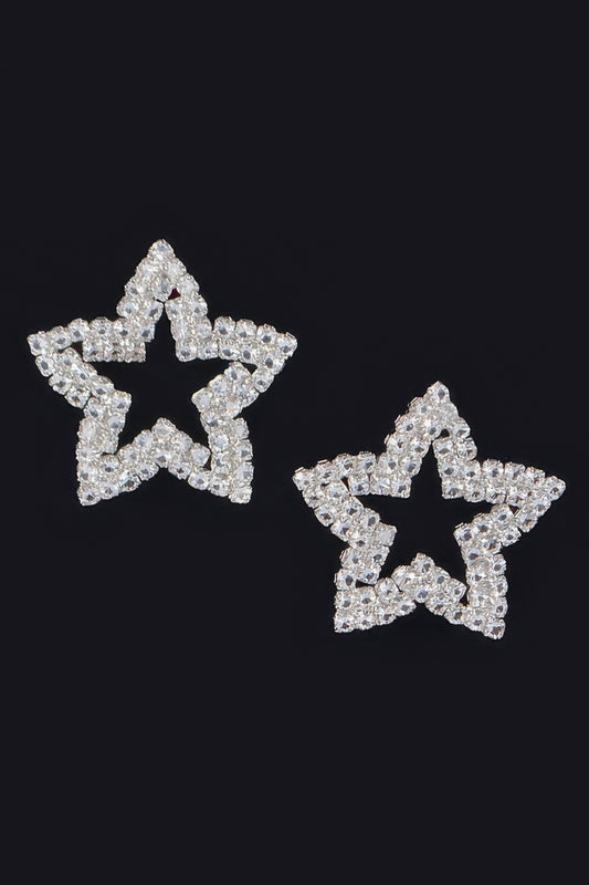 Star Shape Rhinestone Stud Earrings - Tigbul's Variety Fashion Shop