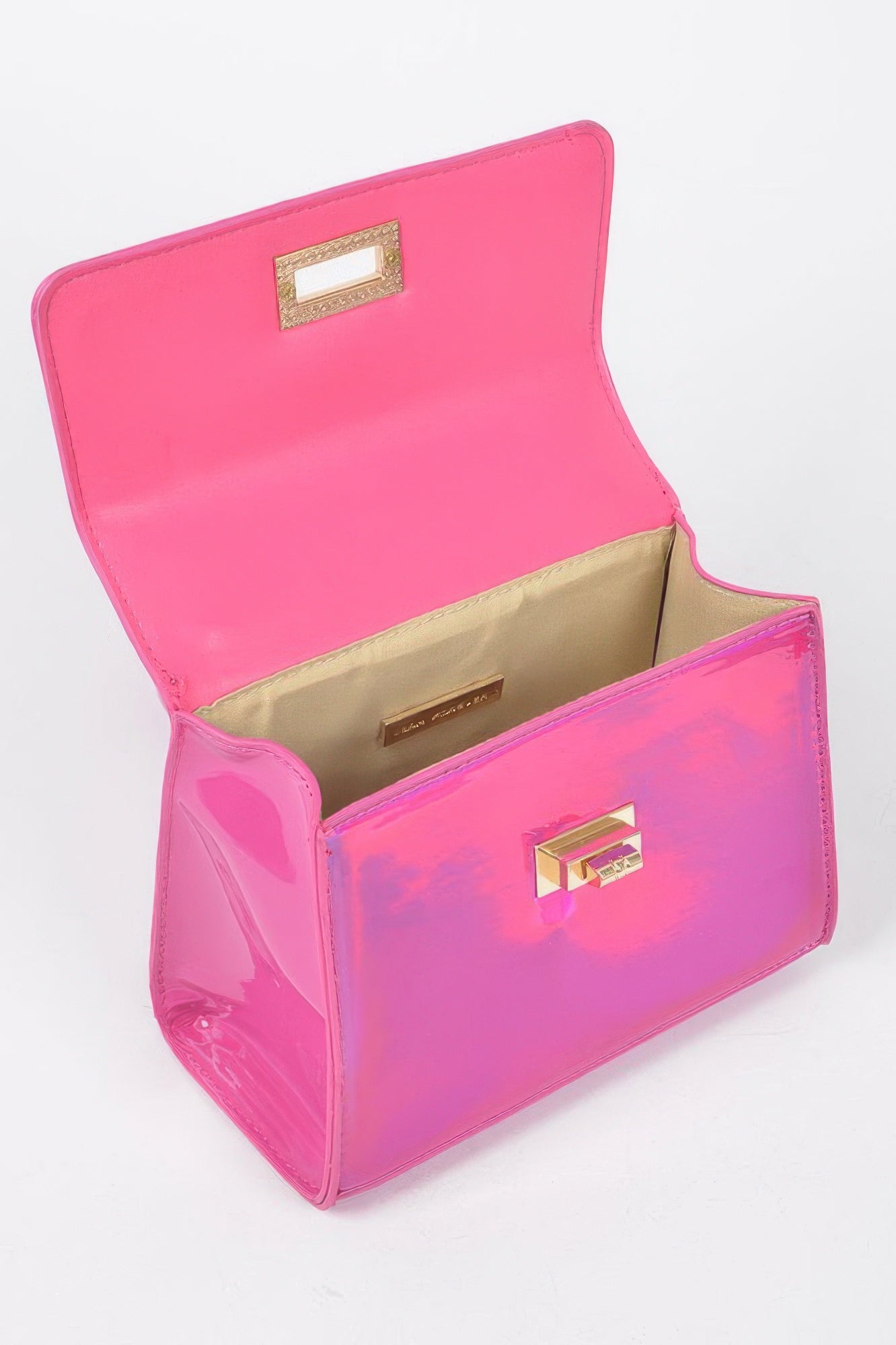 Mirror Metallic Flap Crossbody Bag - Tigbul's Variety Fashion Shop