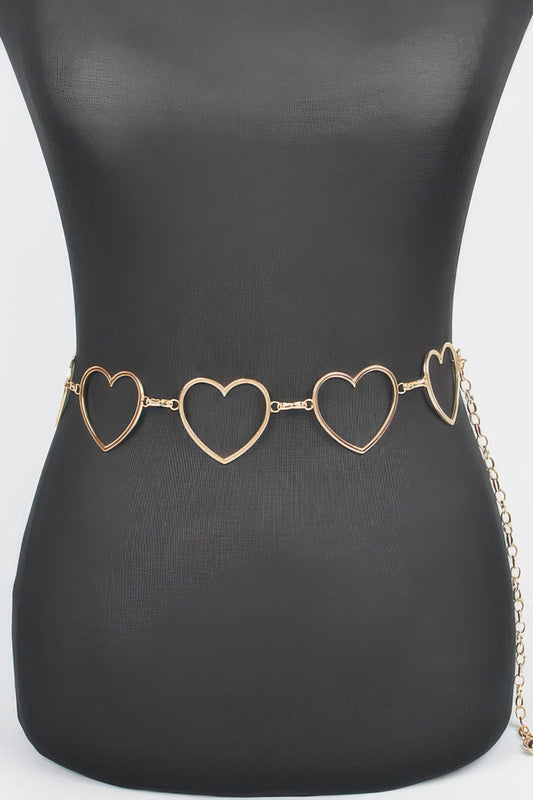 Heart Shape Chain Belt - Tigbul's Variety Fashion Shop