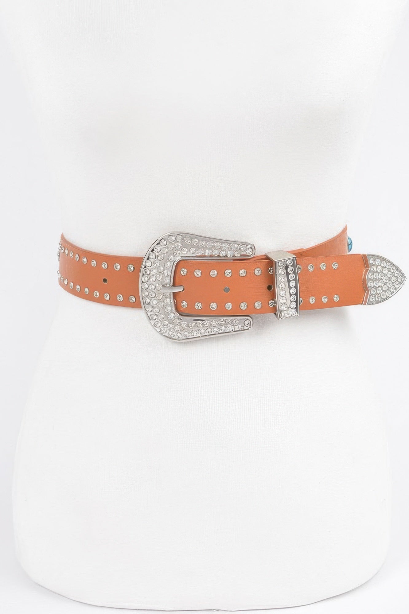 Western Style Belt With Turquoise - Tigbul's Variety Fashion Shop