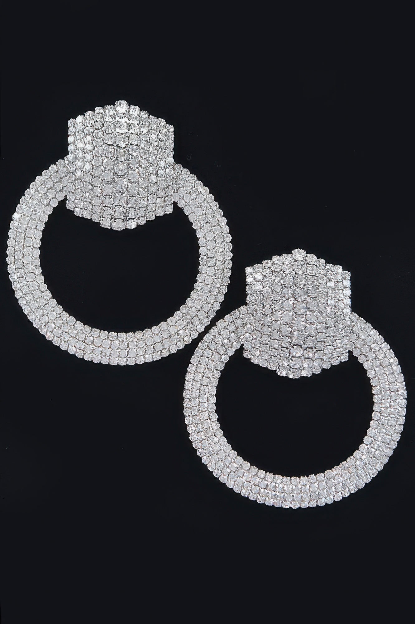 Rhinestone Round Earring - Tigbul's Variety Fashion Shop