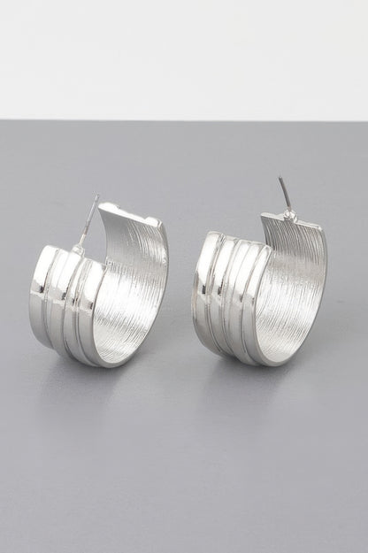 Multi Lined Hoop Earrings - Tigbul's Variety Fashion Shop