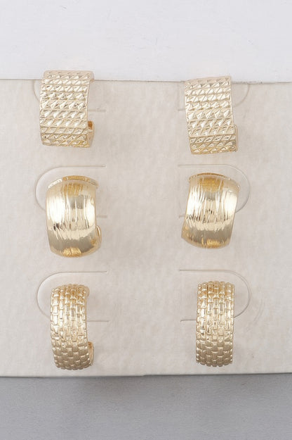 Multi Bulky Hoop Earrings Set - Tigbul's Variety Fashion Shop