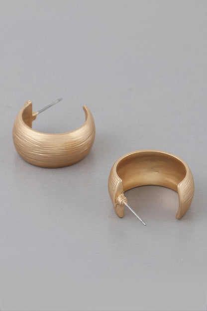 Scraped Bulky Hoop Earrings - Tigbul's Variety Fashion Shop