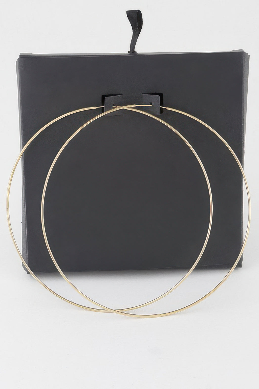 Wide gold metal hoop earrings with post backs