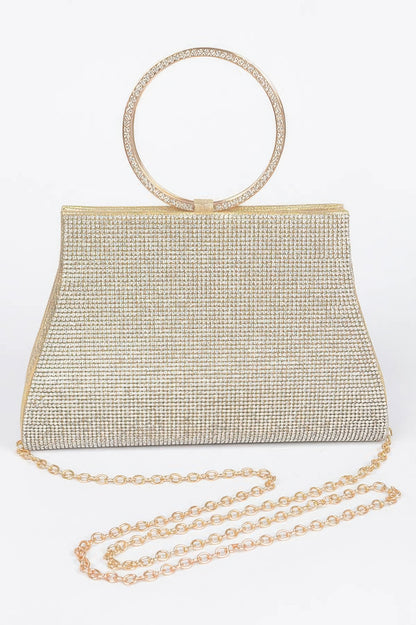 Rhinestone Top Handle Bag - Tigbul's Variety Fashion Shop
