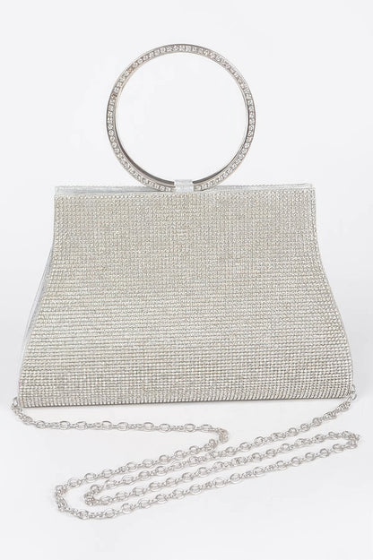 Rhinestone Top Handle Bag - Tigbul's Variety Fashion Shop