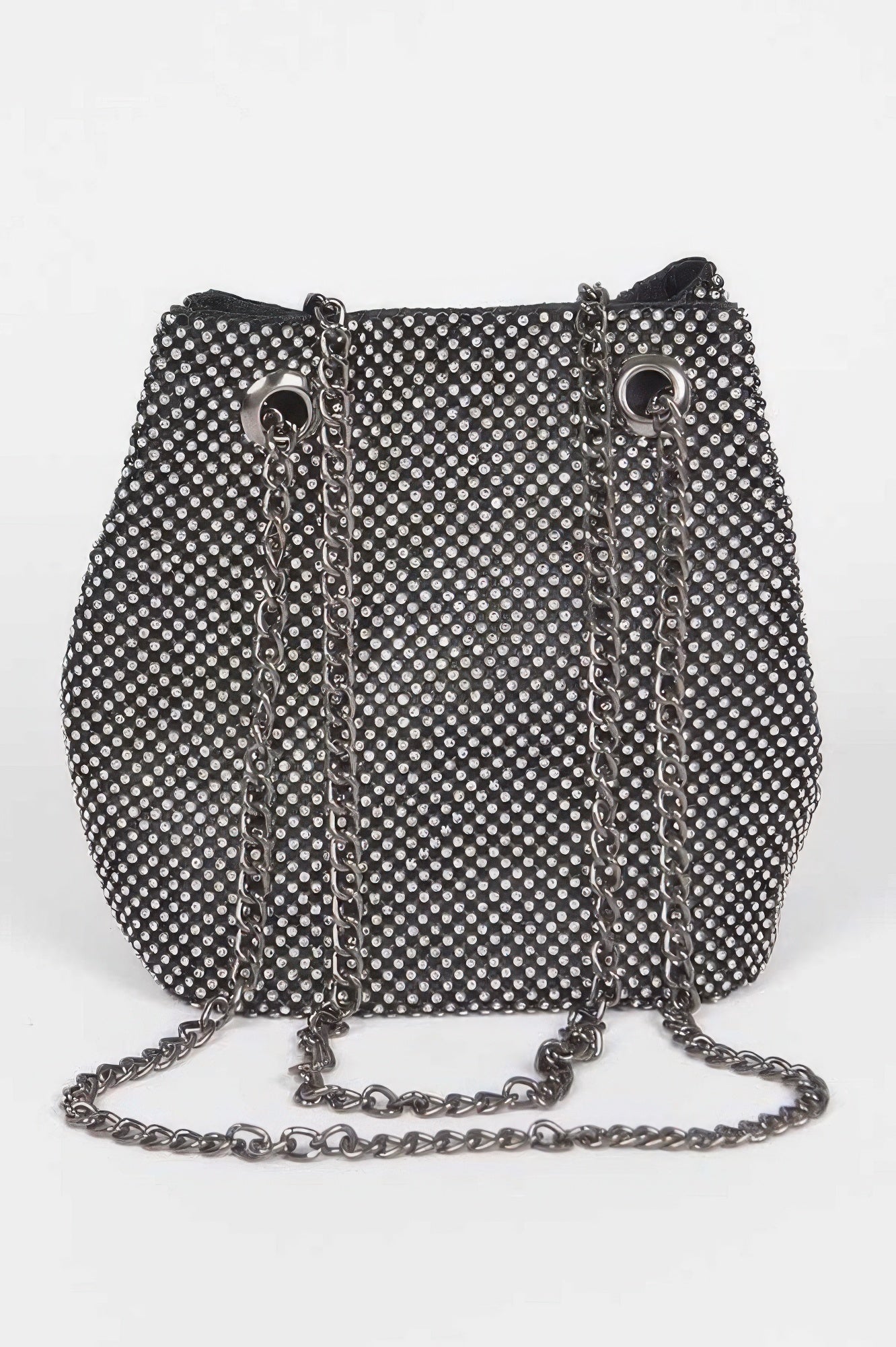 Rhinestone Bucket Chain Bag - Tigbul's Variety Fashion Shop