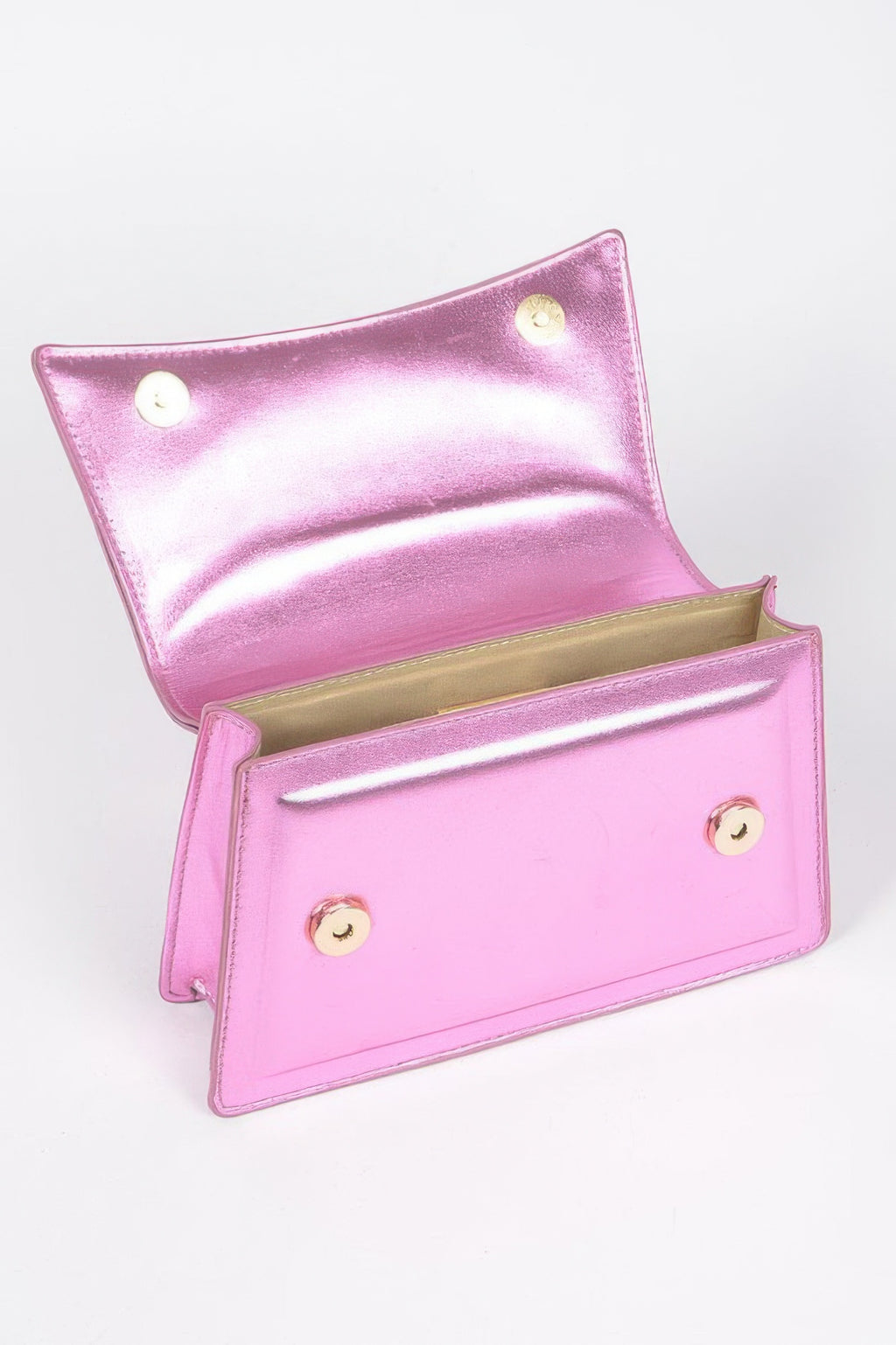 Metallic Top Handle Crossbody Bag - Tigbul's Variety Fashion Shop