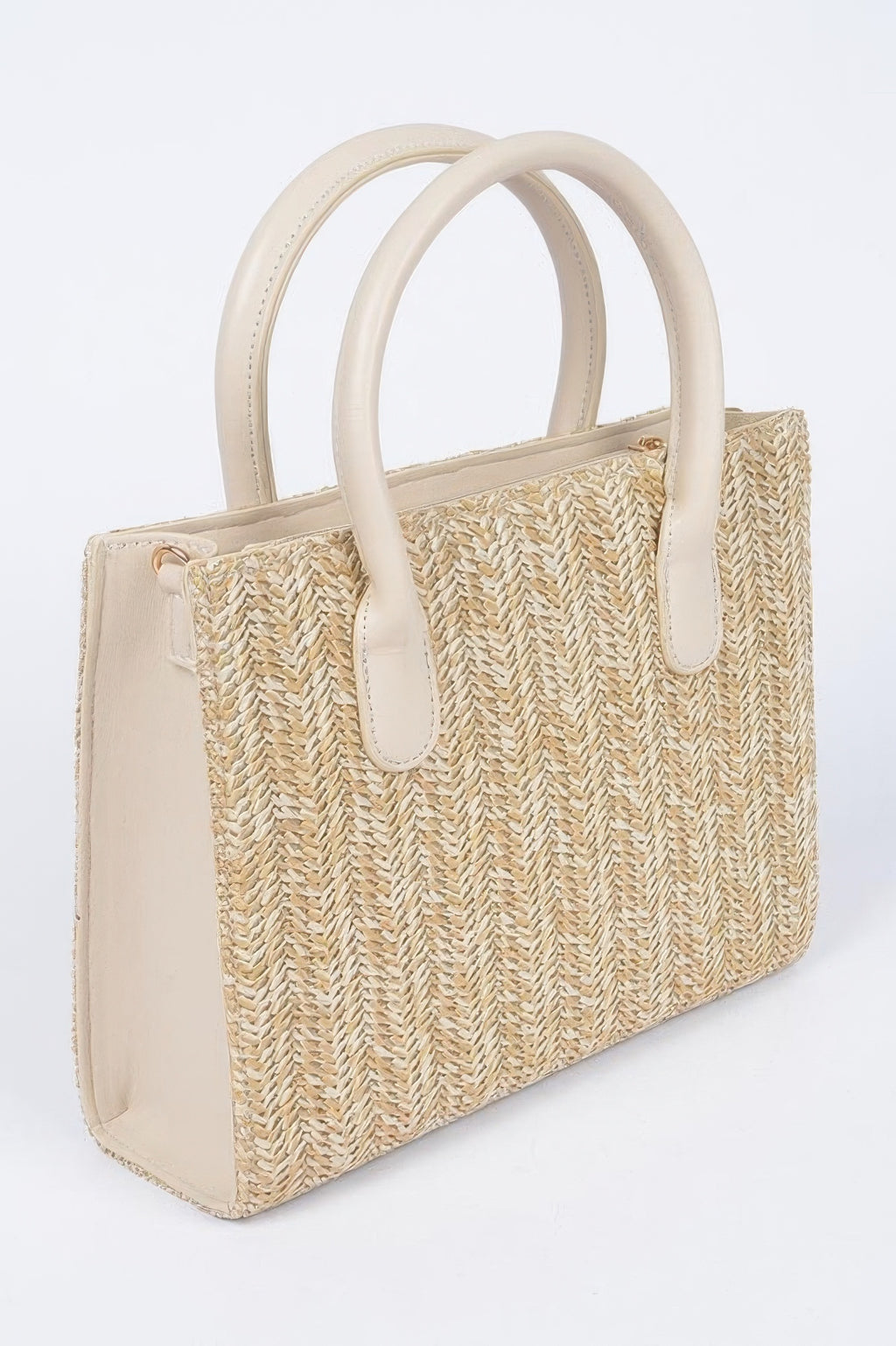 Vegan Faux Straw Mini Tote Bag - Tigbul's Variety Fashion Shop