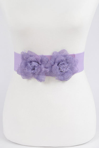 Flower Buckle Elastic Belt - Tigbul's Variety Fashion Shop