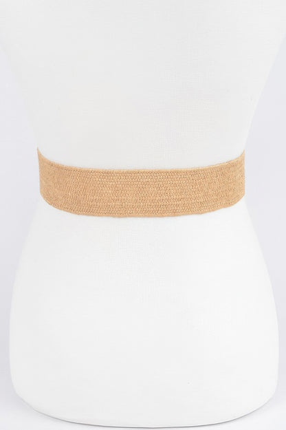 Faux Straw Elastic Belt - Tigbul's Variety Fashion Shop