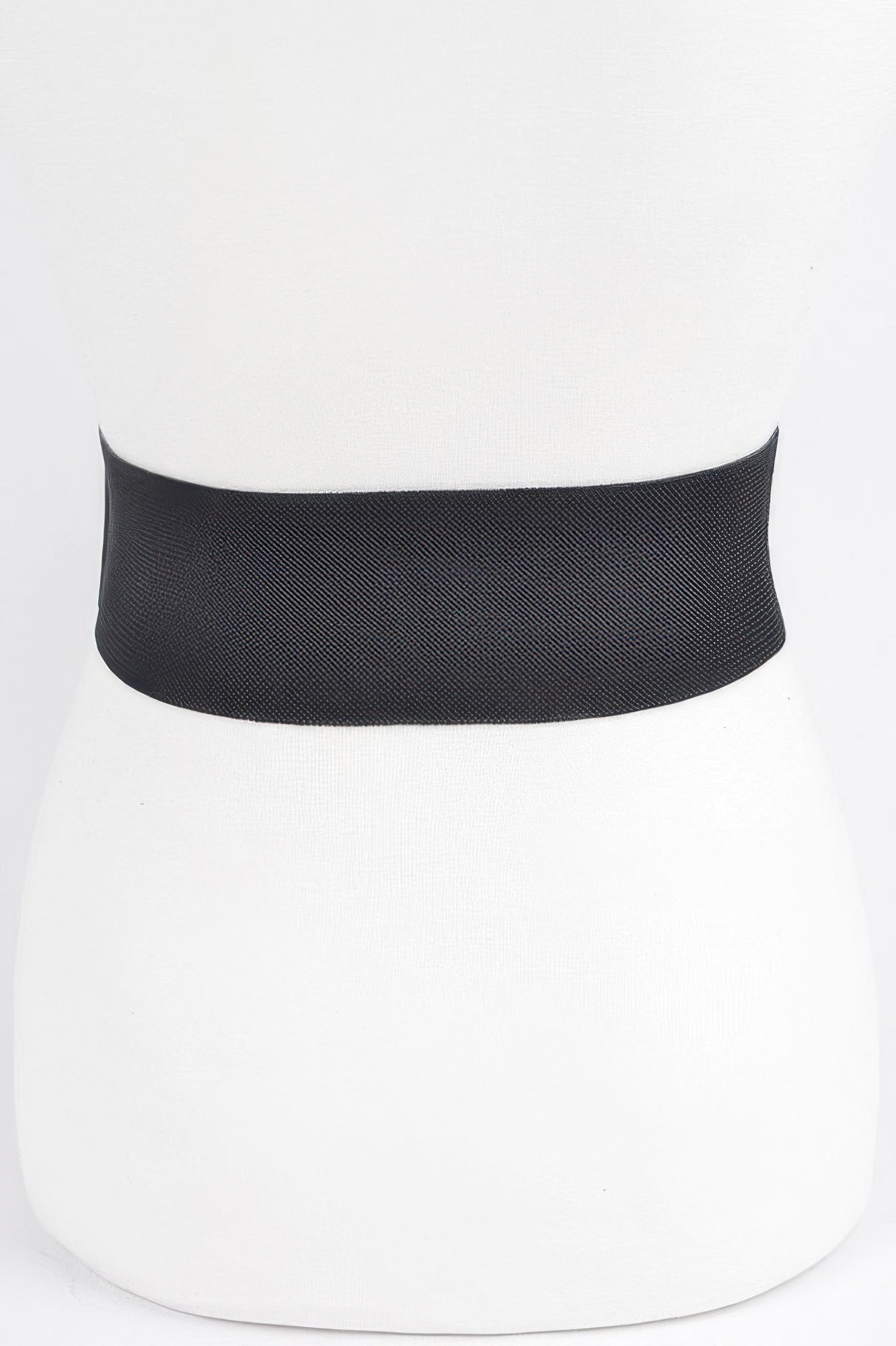 Black multi metal elastic belt, wide elastic band with textured finish