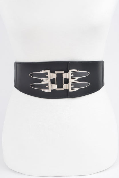 Metal Buckle Elastic Belt - Tigbul's Variety Fashion Shop