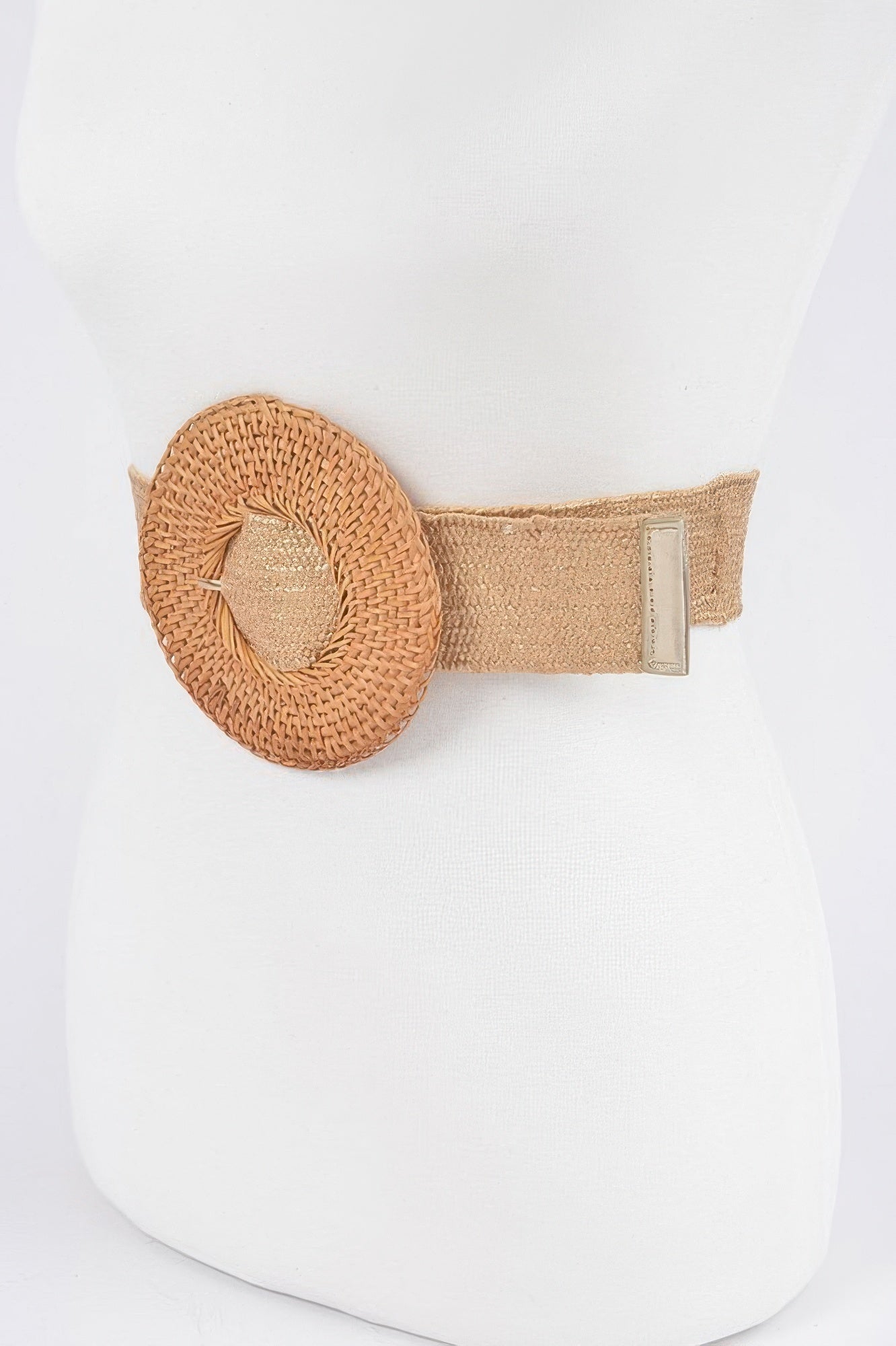 Round Handmade Bamboo Buckle Elastic Belt - Tigbul's Variety Fashion Shop