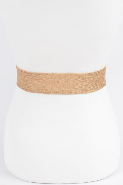 Round Handmade Bamboo Buckle Elastic Belt - Tigbul's Variety Fashion Shop