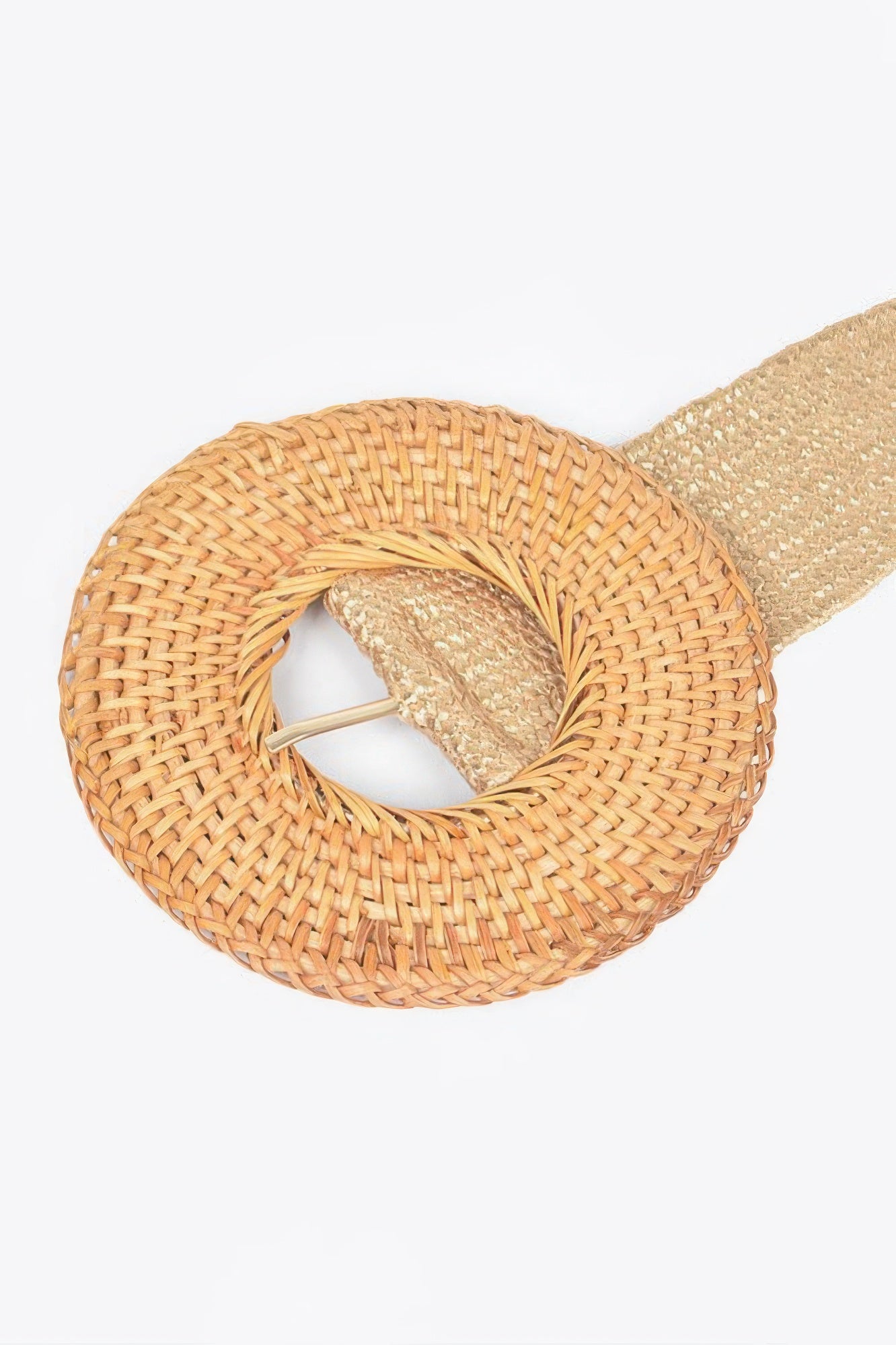 Round Handmade Bamboo Buckle Elastic Belt - Tigbul's Variety Fashion Shop