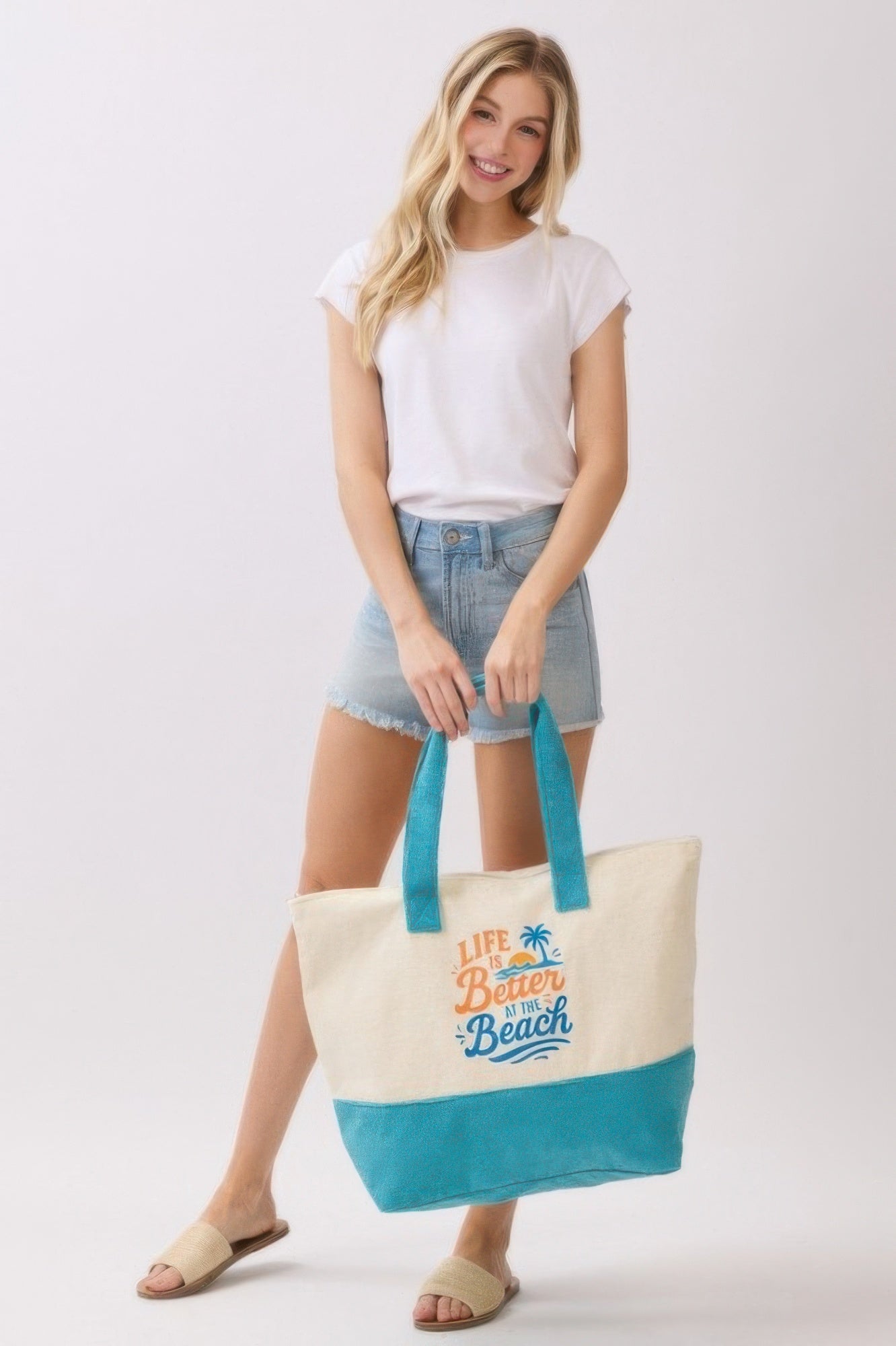 Life Is Better At The Beach Terry Tote - Tigbul's Variety Fashion Shop
