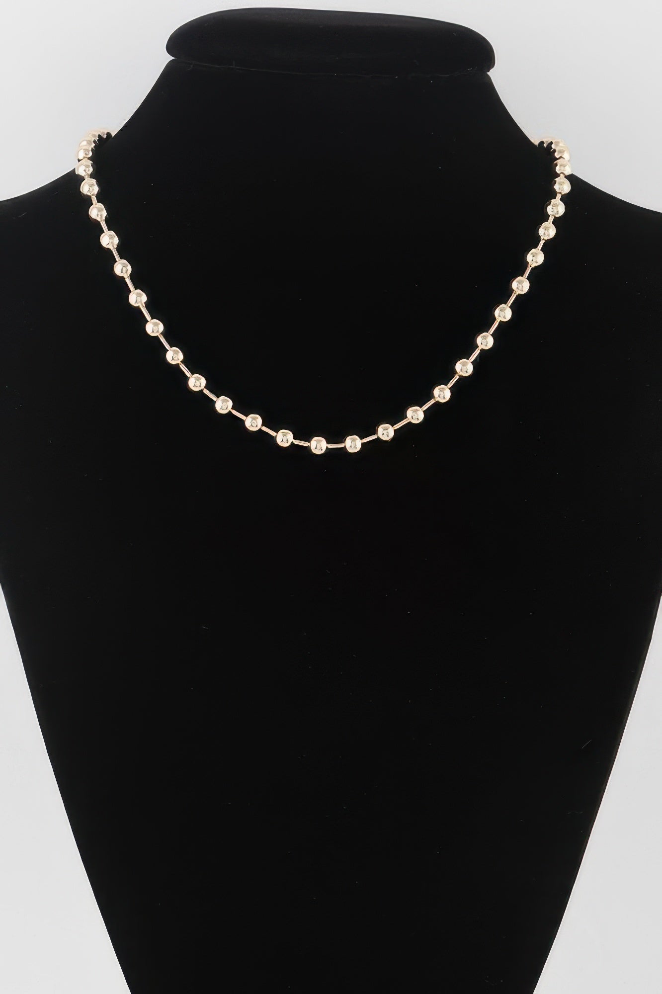 Metal Ball Beaded Short Necklace - Tigbul's Variety Fashion Shop