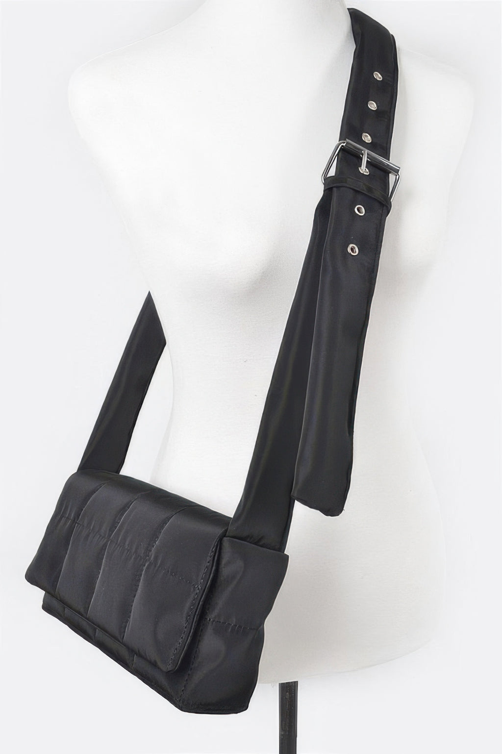 Nylon Padded Crossbody Bag - Tigbul's Variety Fashion Shop