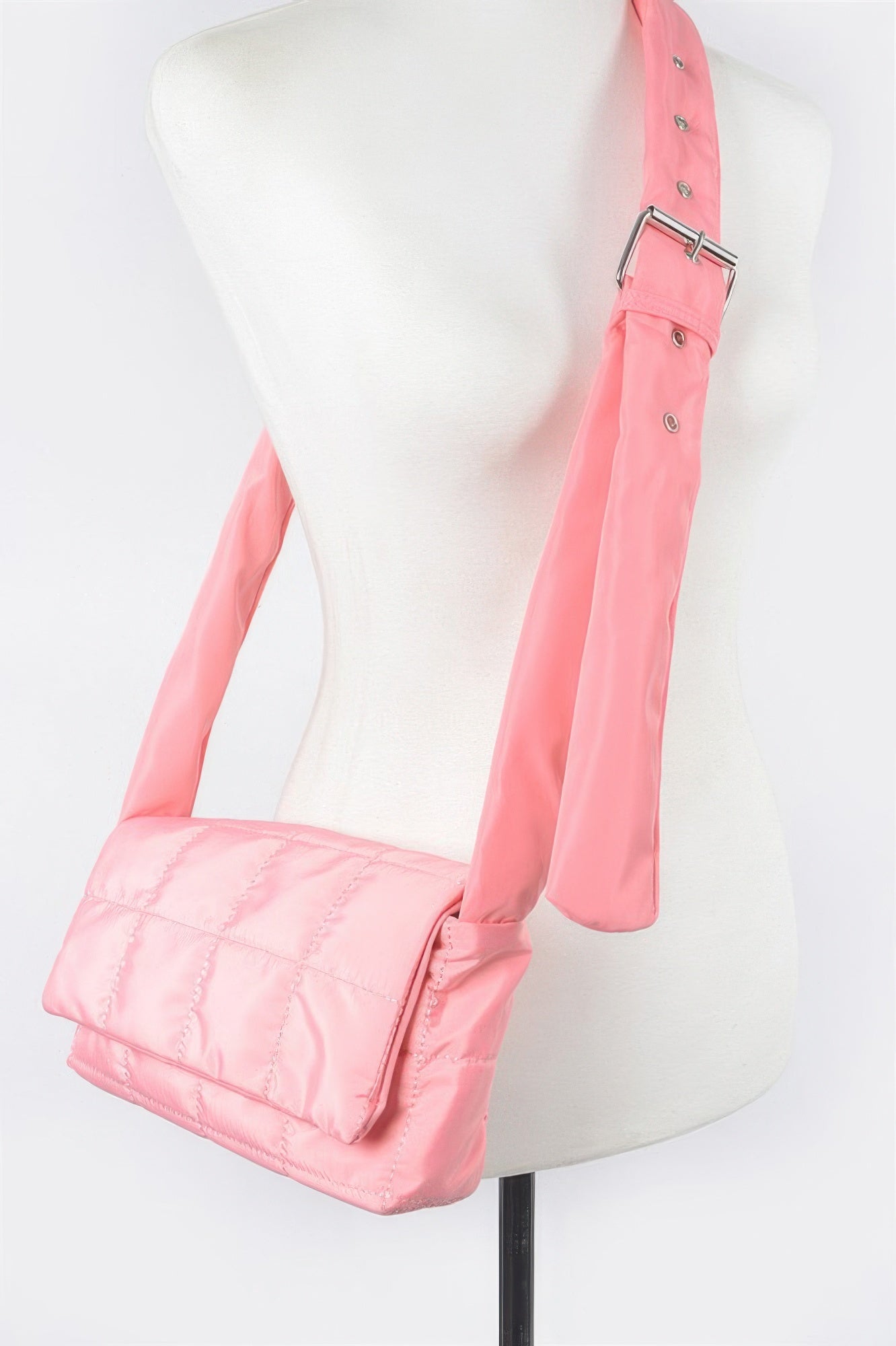 Nylon Padded Crossbody Bag - Tigbul's Variety Fashion Shop