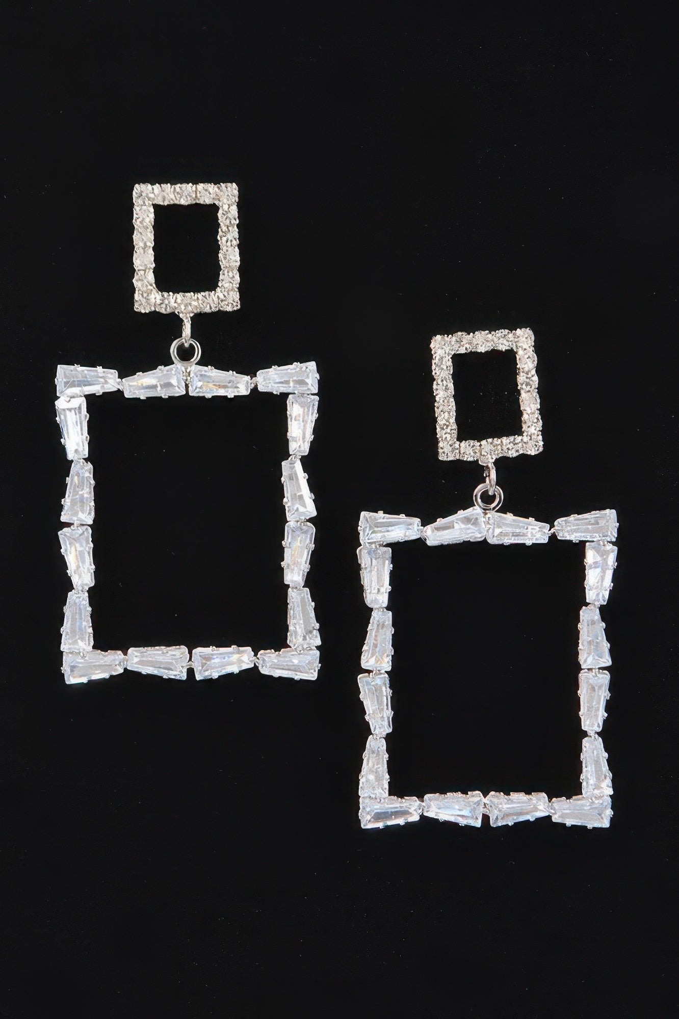 Multi Rhinestone Dangle Earring - Tigbul's Variety Fashion Shop