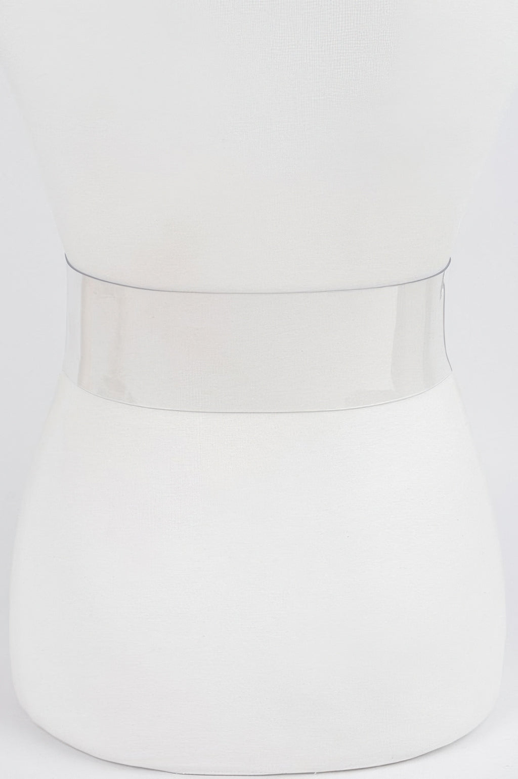 Transparent Round Buckle Belt clear strap band close-up
