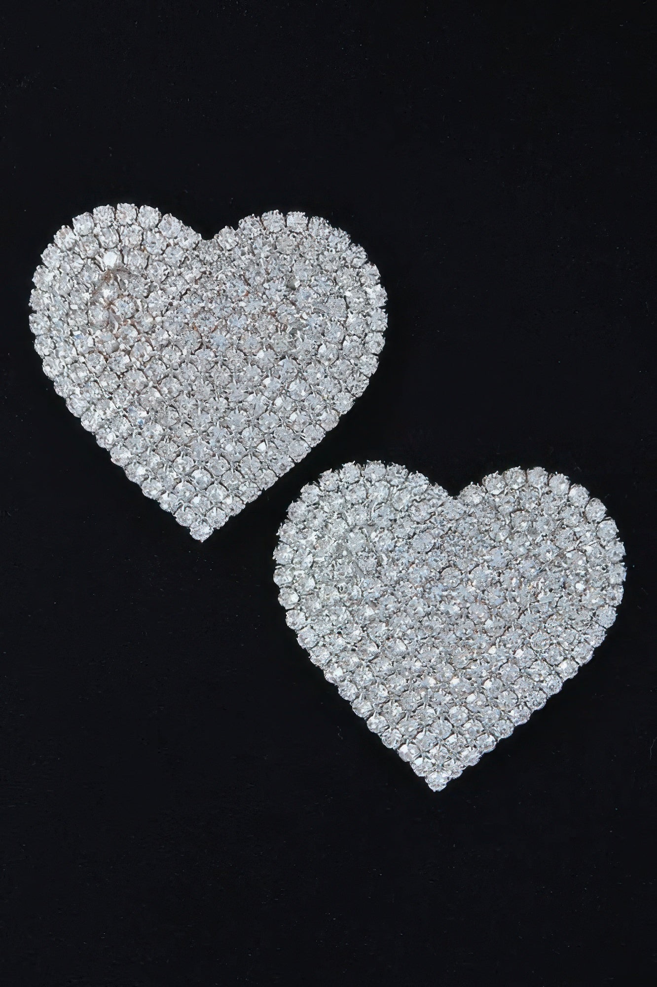 Rhinestone Heart Stud Earring - Tigbul's Variety Fashion Shop