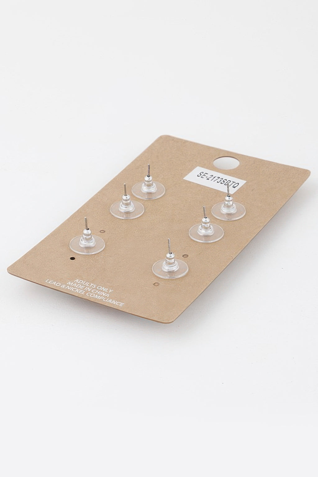 Multi stud earring set carded, silver post backs