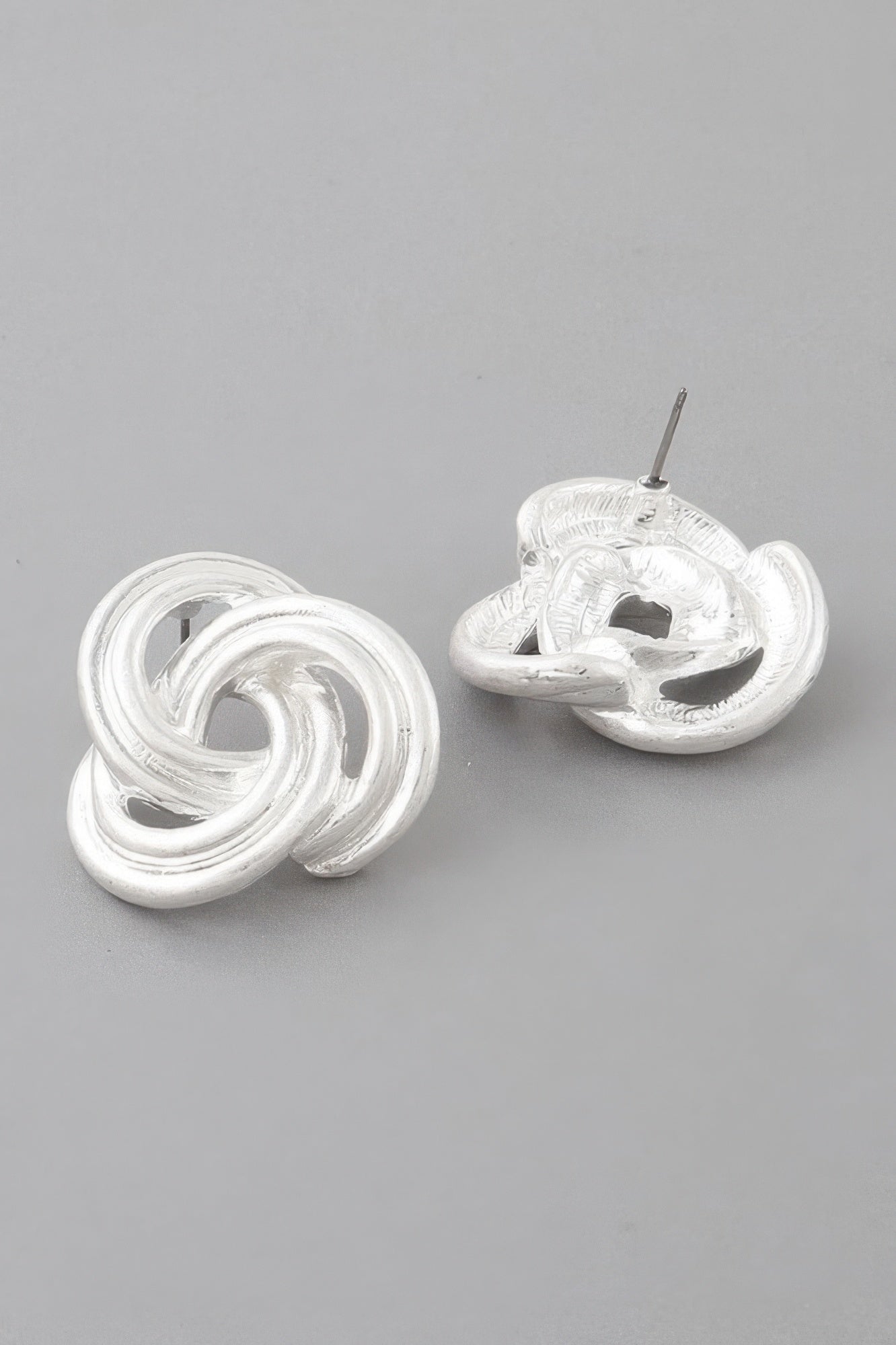 Triple Lined Knot Stud Earrings - Tigbul's Variety Fashion Shop