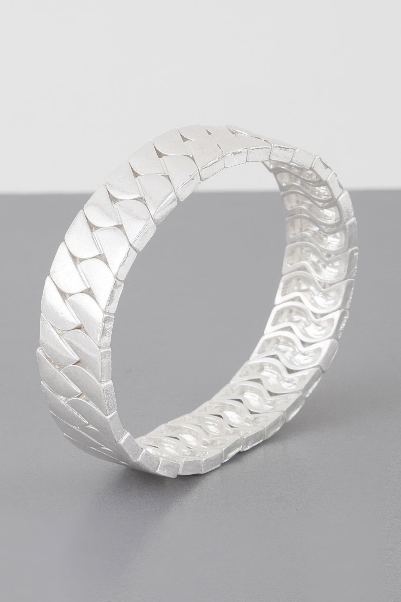 Two Toned Curb Chain Cuff Bracelet - Tigbul's Variety Fashion Shop