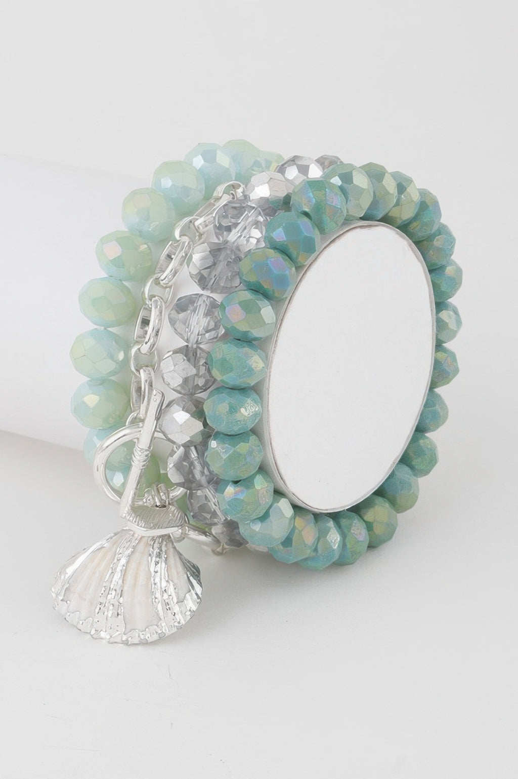 Multi Seashell Crystal Bracelet - Tigbul's Variety Fashion Shop