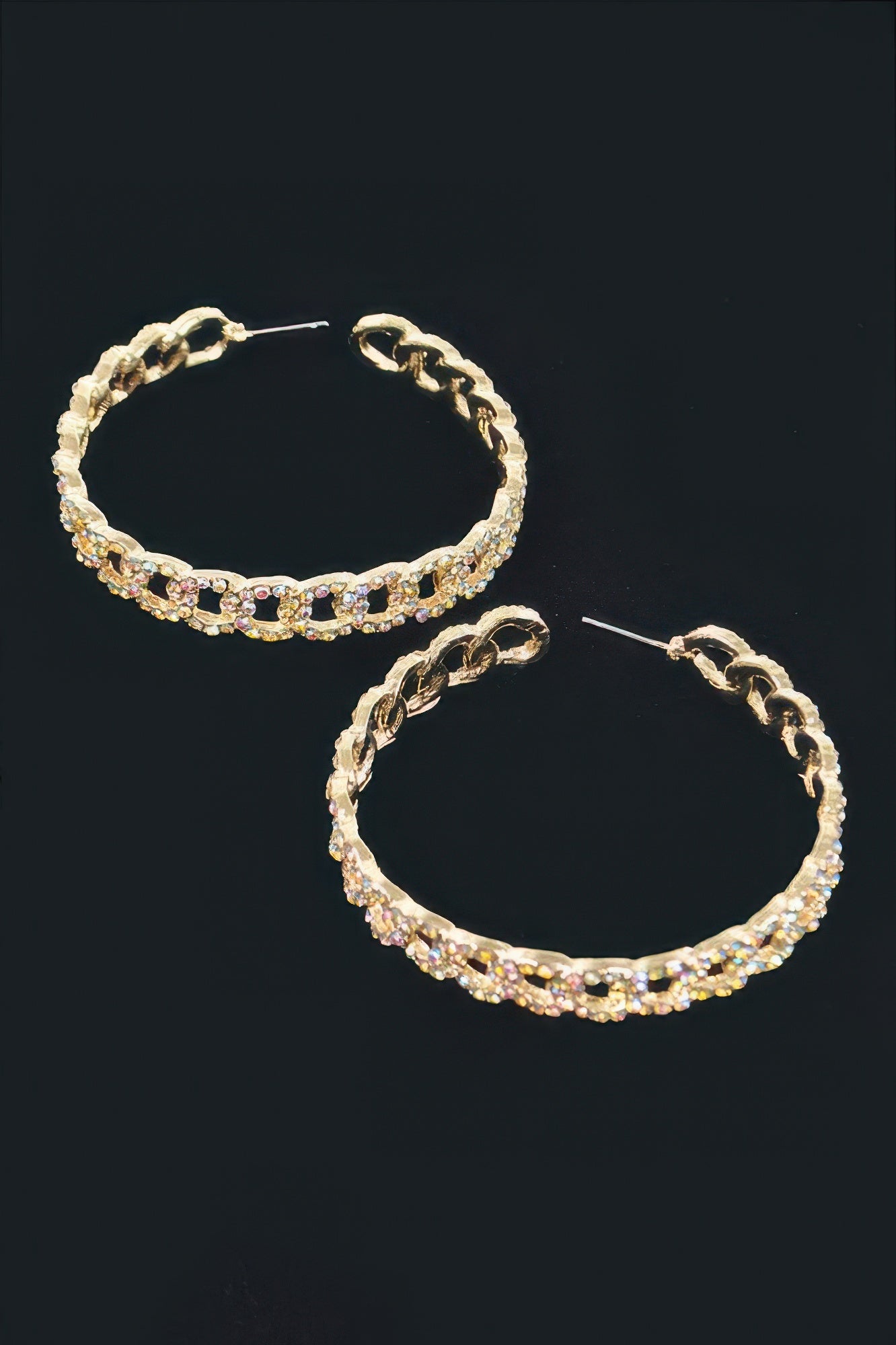 Rhinestone Hoop Earring - Tigbul's Variety Fashion Shop